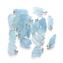 Gemstone charm aquamarine, per piece